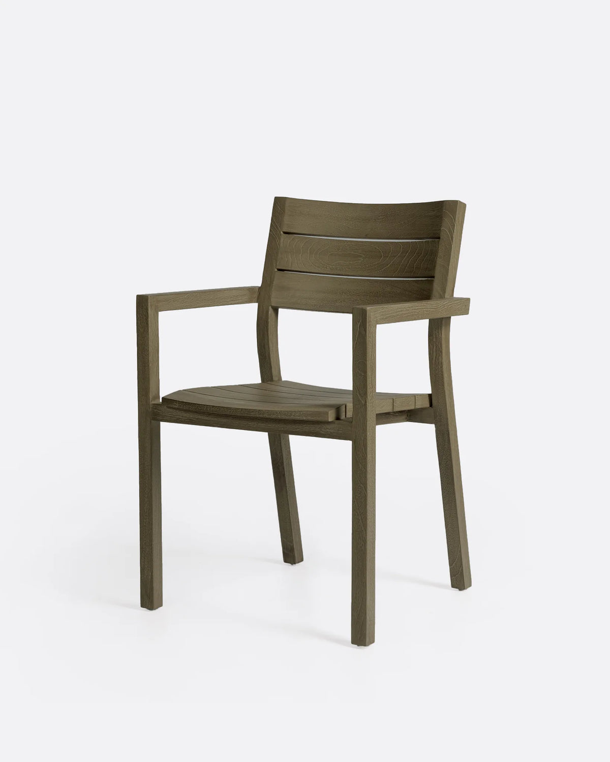 Silla de exterior apilable de teca envejecida Genesis