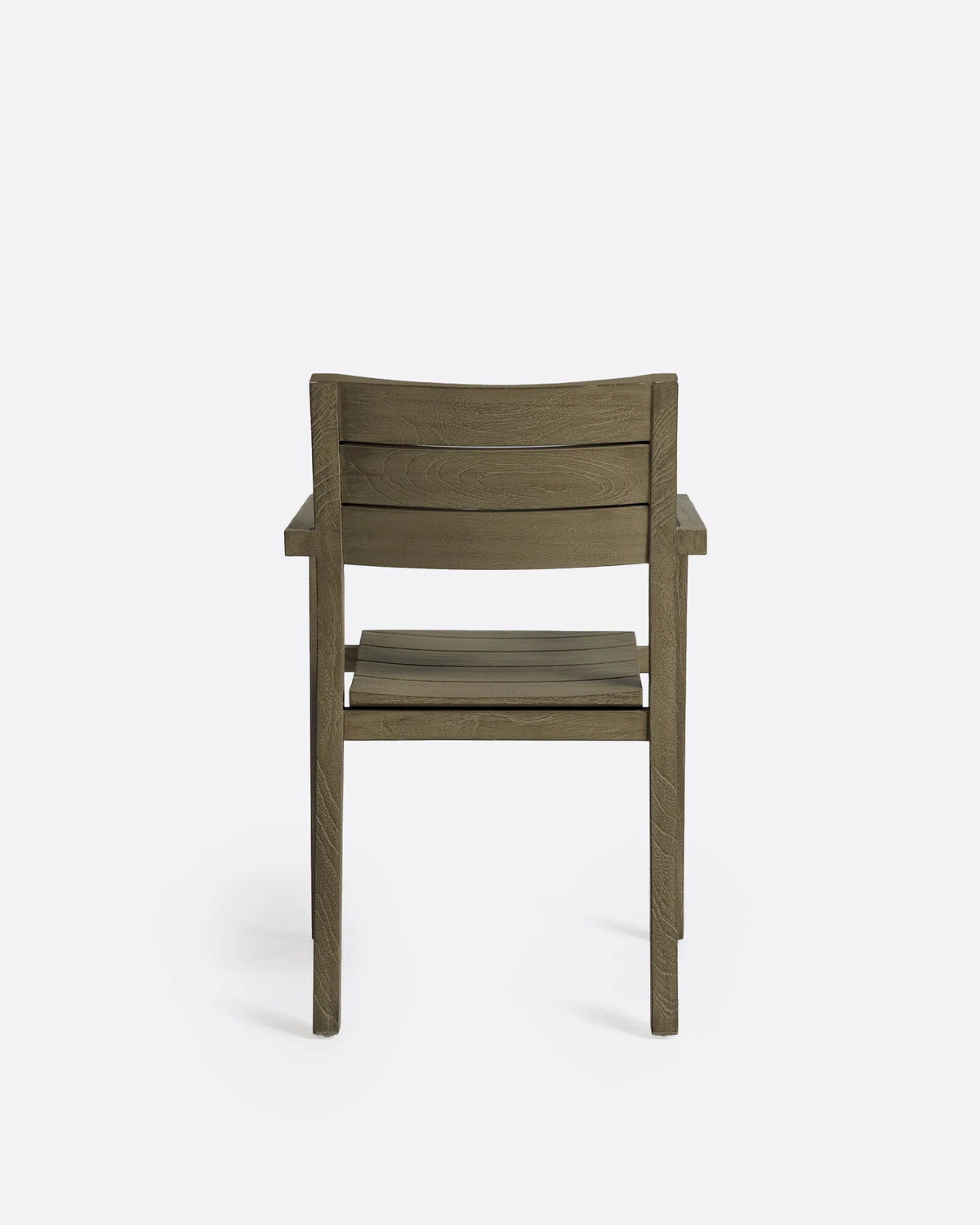 Silla de exterior apilable de teca envejecida Genesis