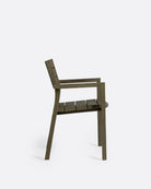 Silla de exterior apilable de teca envejecida Genesis