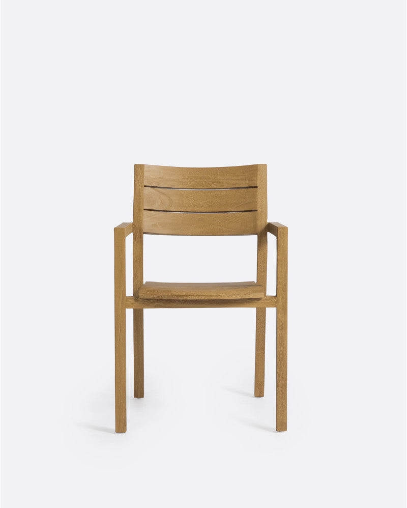 Silla de exterior apilable de teca Genesis