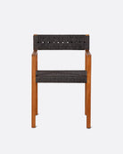 Silla de exterior con reposabrazos de teca y cuerda sintética Cora