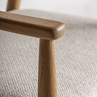 Silla de fresno claro y tapizado beige Navarrés
