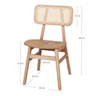 Silla de fresno con rejilla Nando