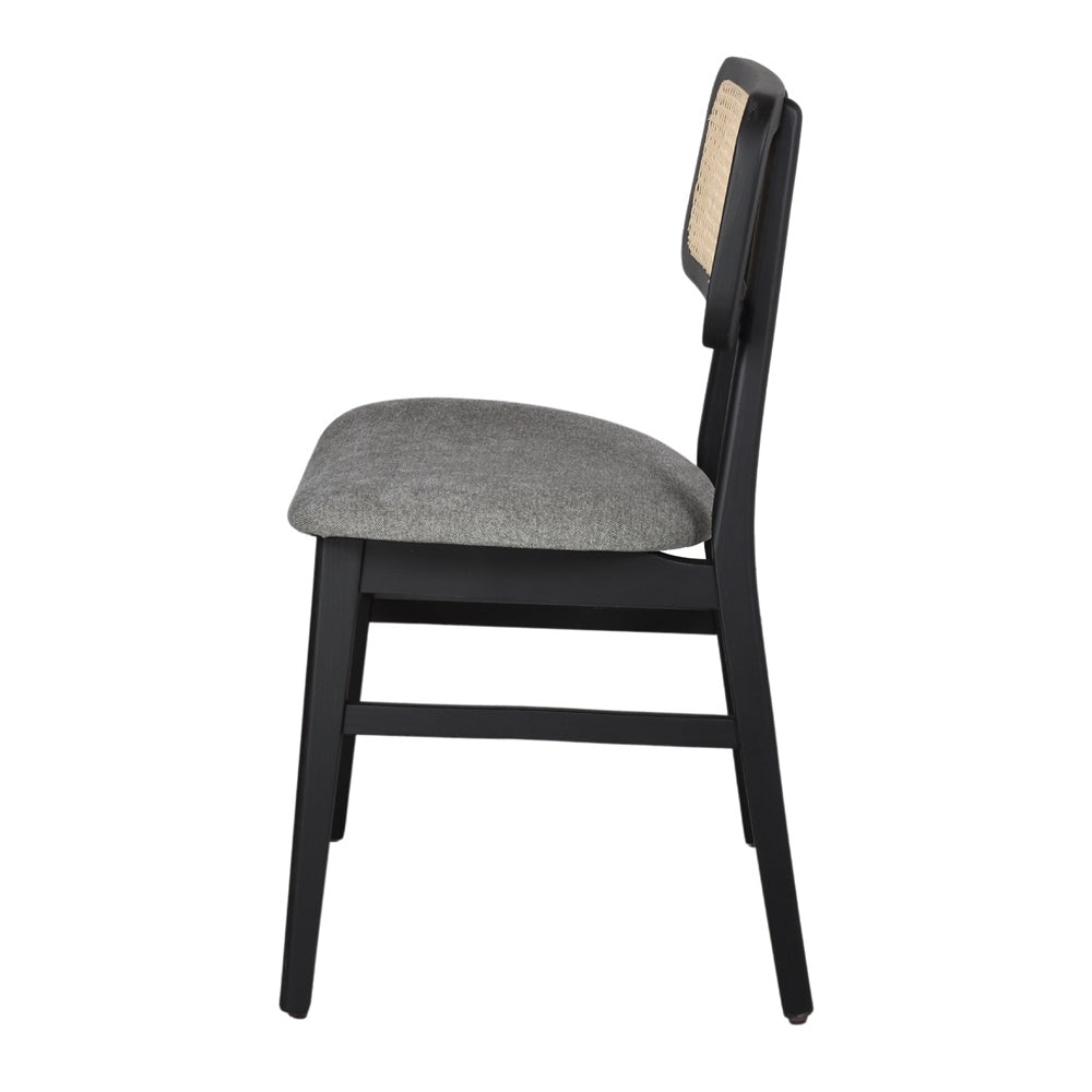 Silla de fresno con respaldo de rejilla Gianni