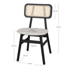Silla de fresno con respaldo de rejilla Gianni
