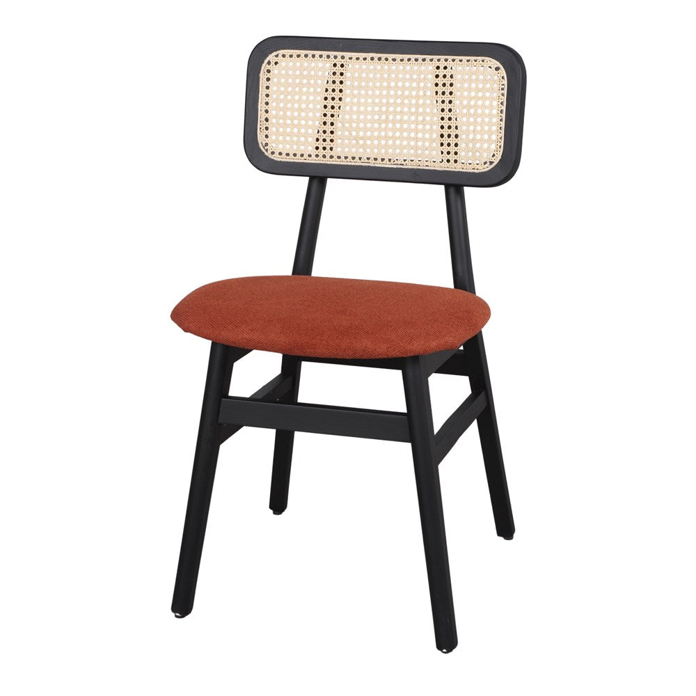 Silla de fresno con respaldo de rejilla Gianni