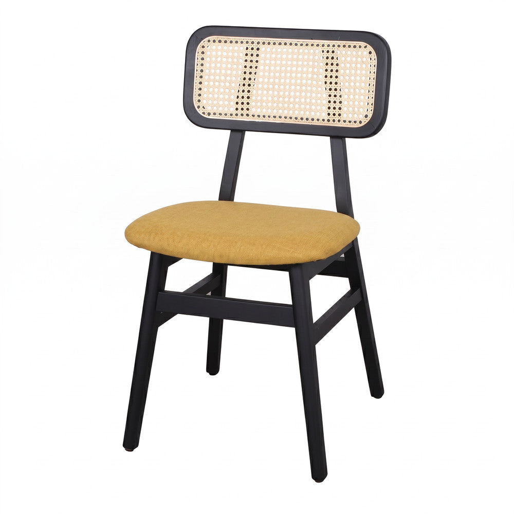 Silla de fresno con respaldo de rejilla Gianni