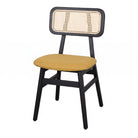 Silla de fresno con respaldo de rejilla Gianni