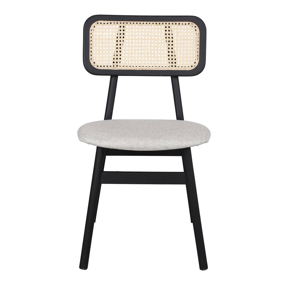 Silla de fresno con respaldo de rejilla Gianni