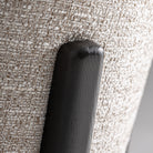 Silla de fresno negro y tapizado beige Quatretonda