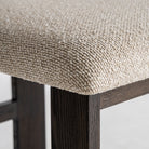 Silla de fresno negro y tapizado beige Vilafranca