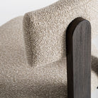 Silla de fresno negro y tapizado beige Vilafranca