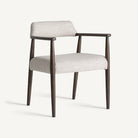Silla de fresno negro y tapizado gris Navarrés