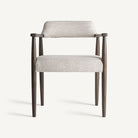 Silla de fresno negro y tapizado gris Navarrés