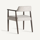 Silla de fresno negro y tapizado gris Navarrés