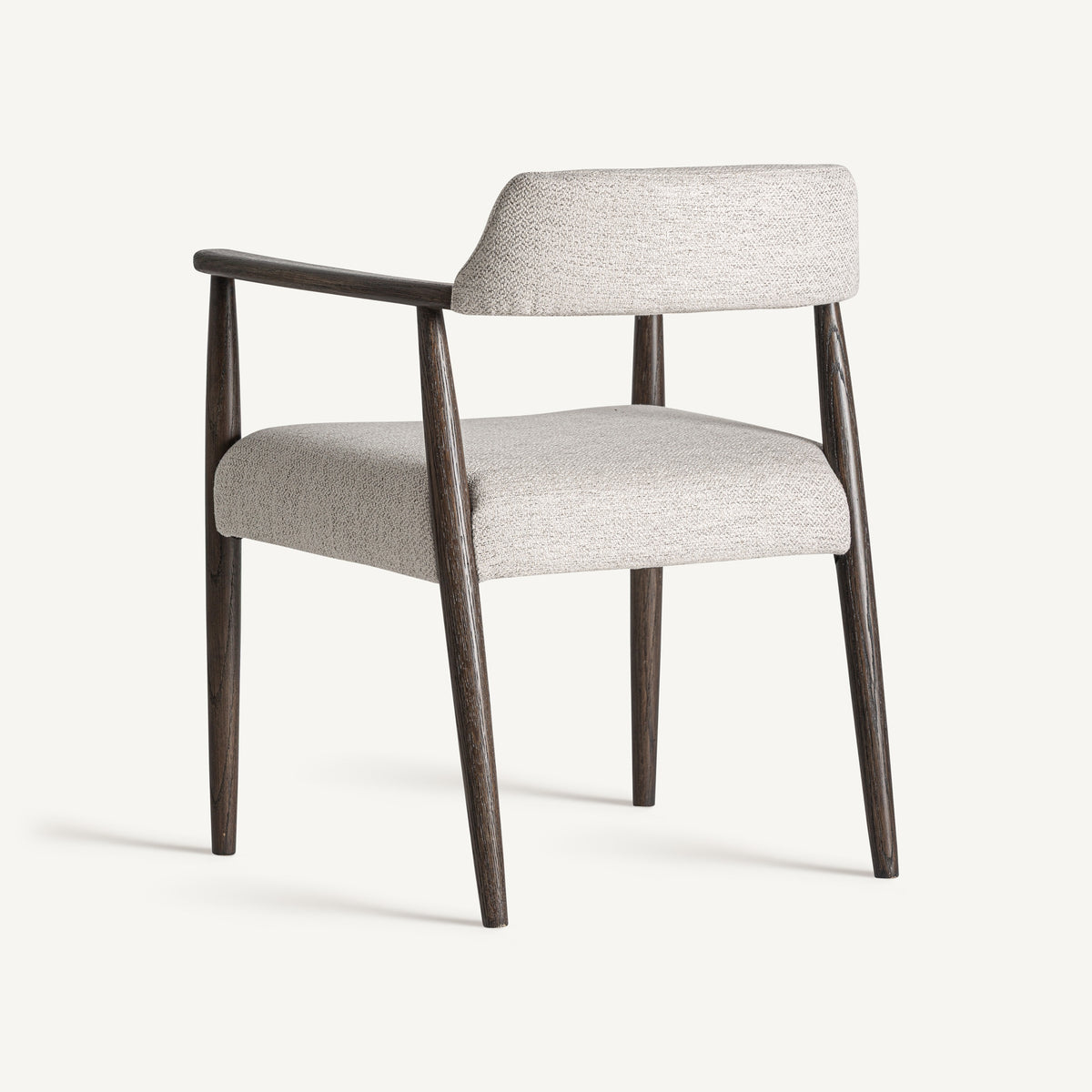 Silla de fresno negro y tapizado gris Navarrés