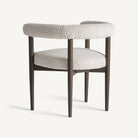Silla de fresno negro y tapizado gris Penàguila
