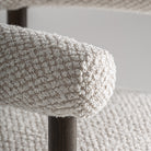 Silla de fresno negro y tapizado gris Penàguila