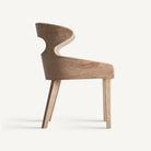 Silla de fresno tapizada beige Talamanca
