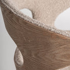Silla de fresno tapizada beige Talamanca