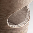 Silla de fresno tapizada beige Talamanca