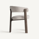 Silla de fresno tapizada blanco roto Milna