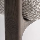 Silla de fresno tapizada blanco roto Milna