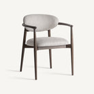 Silla de fresno tapizada blanco roto Supetar