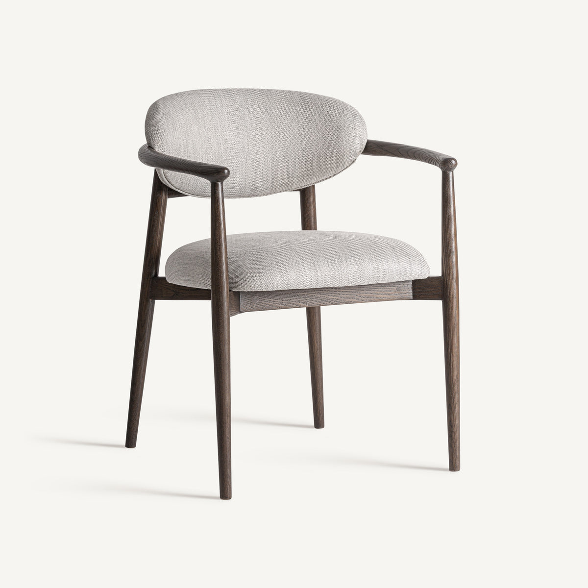Silla de fresno tapizada blanco roto Supetar