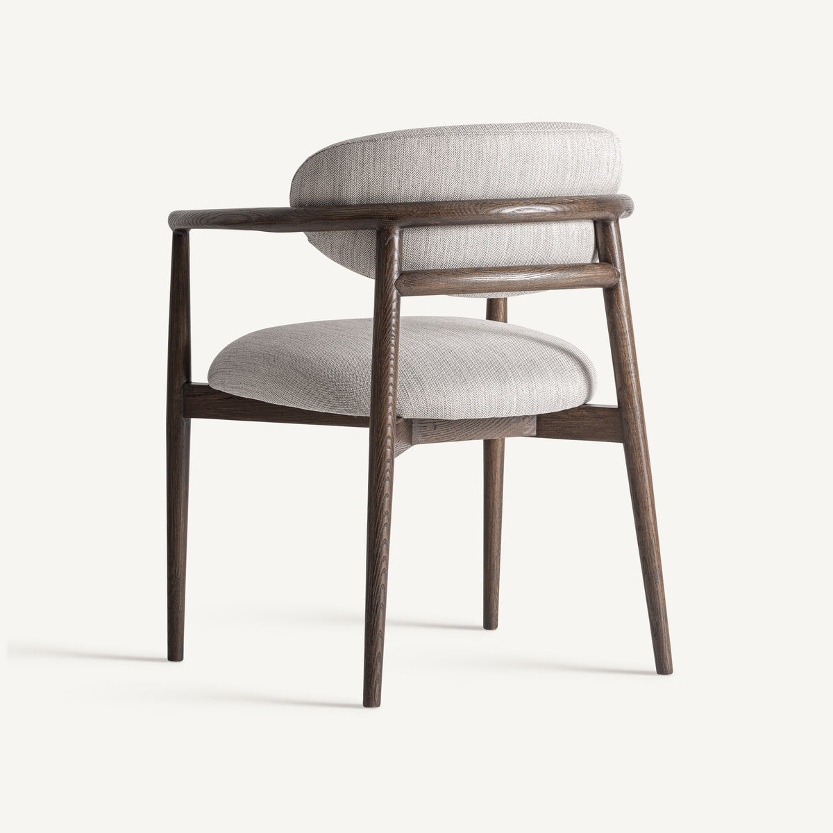 Silla de fresno tapizada blanco roto Supetar