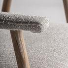 Silla de fresno tapizada en gris Culla