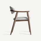Silla de fresno tapizada gris Benirràs