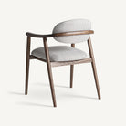 Silla de fresno tapizada gris Benirràs