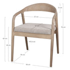 Silla de fresno torneado con brazos Bettina