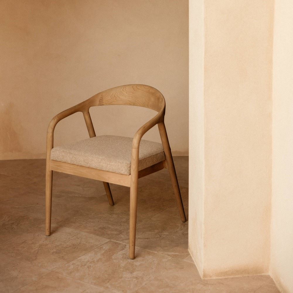Silla de fresno torneado con brazos Bettina