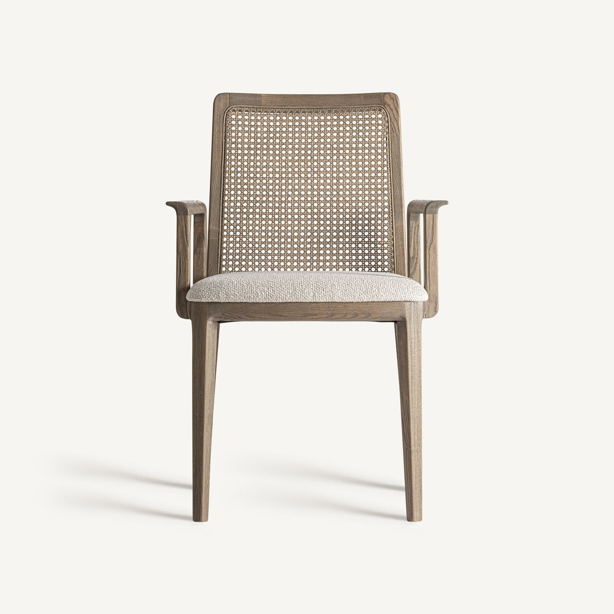 Silla de fresno y lino Alcalalí marrón