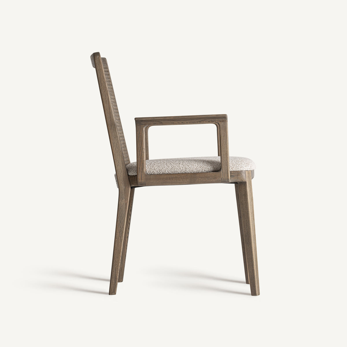 Silla de fresno y lino Alcalalí marrón