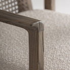Silla de fresno y lino Alcalalí marrón
