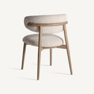 Silla de fresno y tapizado beige Forcall