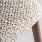 Silla de fresno y tapizado beige Forcall