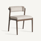 Silla de fresno y tapizado beige Vinaròs