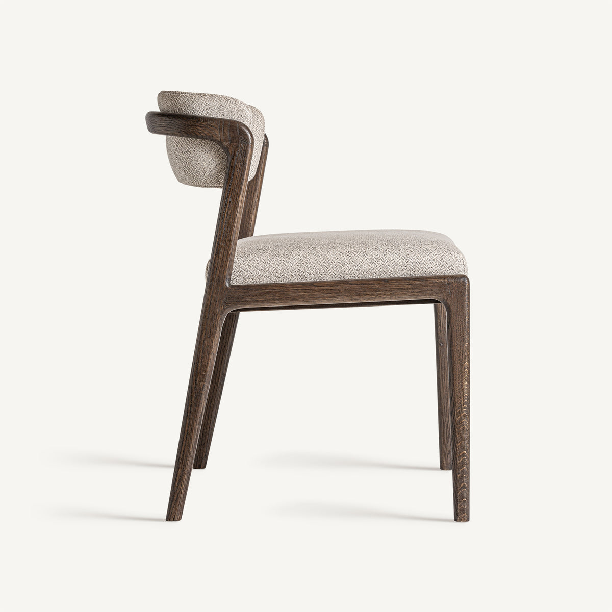 Silla de fresno y tapizado beige Vinaròs