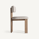Silla de fresno y tapizado claro Vilafranca