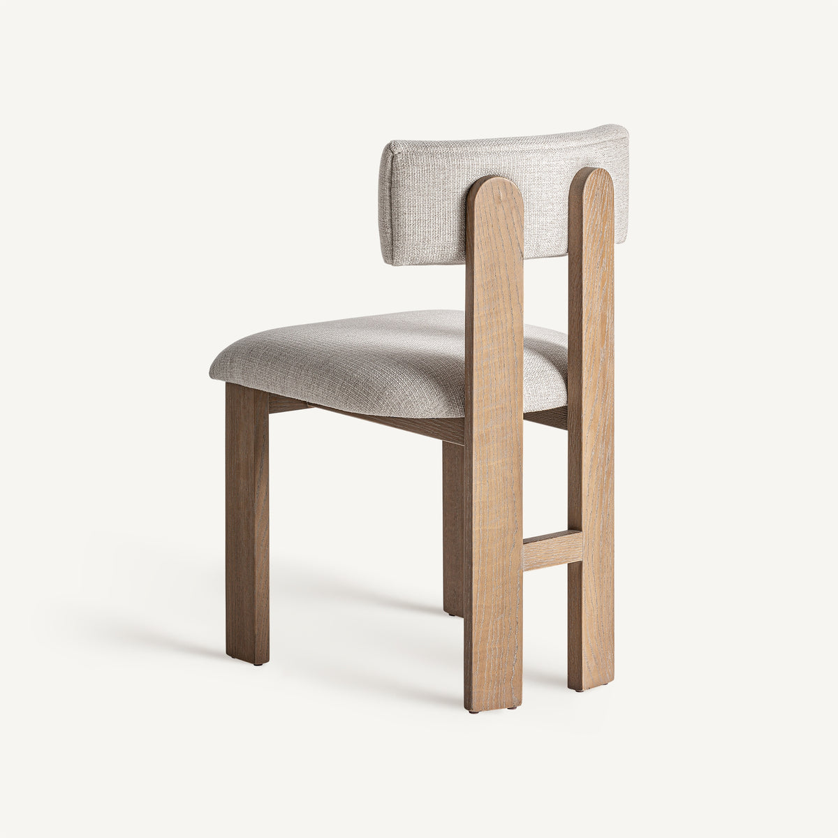 Silla de fresno y tapizado claro Vilafranca