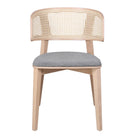 Silla de haya con respaldo de rejilla Flavia