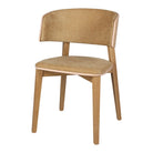 Silla de haya tapizada con brazos Nadia