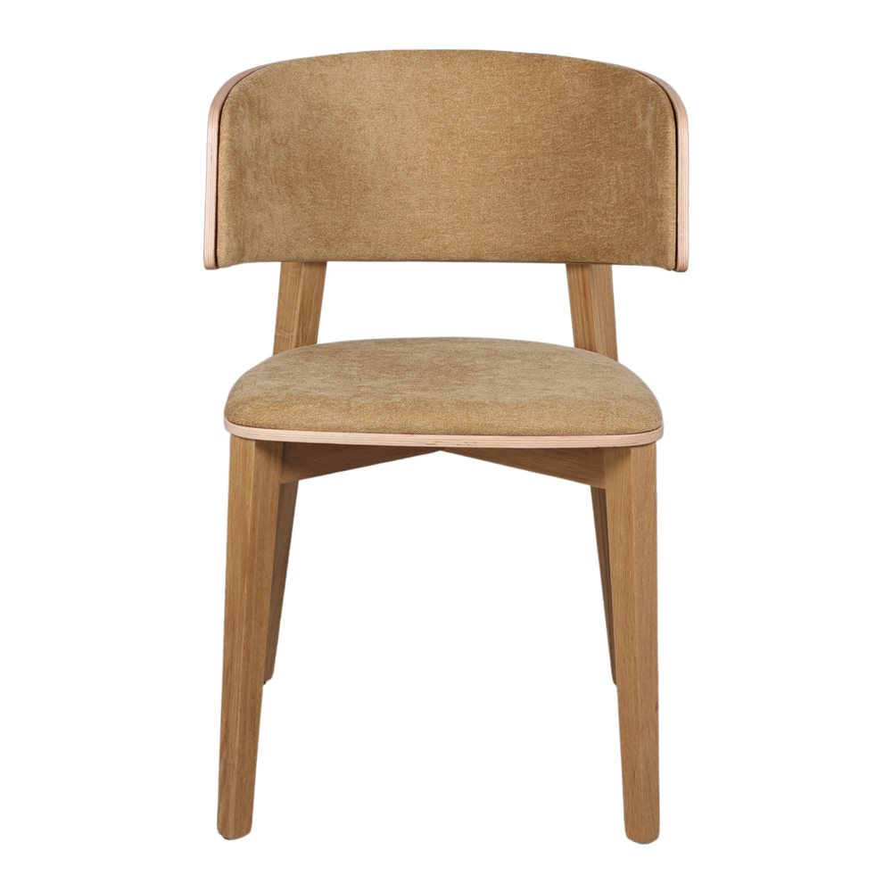 Silla de haya tapizada con brazos Nadia
