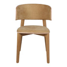Silla de haya tapizada con brazos Nadia