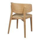Silla de haya tapizada con brazos Nadia