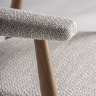Silla de haya tapizada en gris Requena